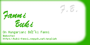 fanni buki business card